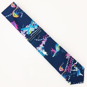 Tommy Bahama Silk Tie Hawaiian Hula Surfer Luau